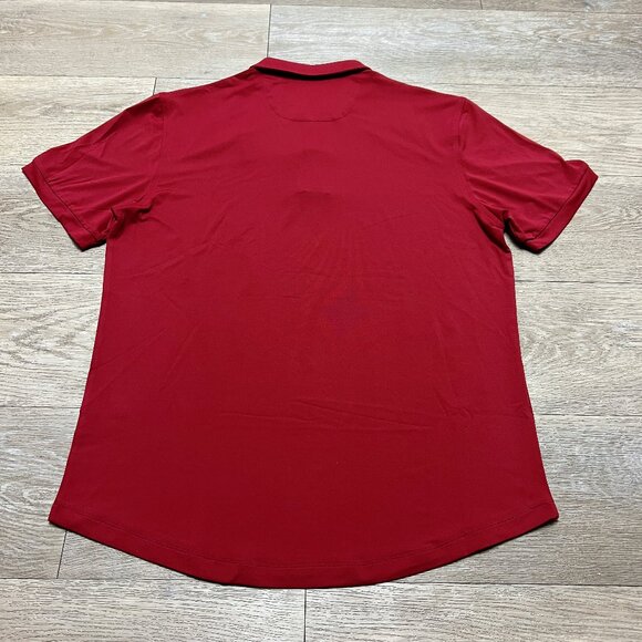 NWT Mantra Polo Shirt Mens Large Red Sleeve Performance Stretch Golf Sport NEW - Picture 10 of 11